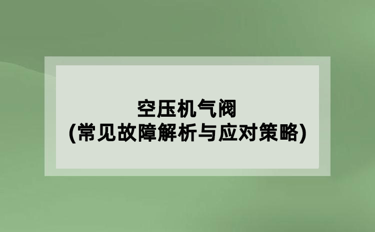 空壓機(jī)氣閥(常見故障解析與應(yīng)對(duì)策略)